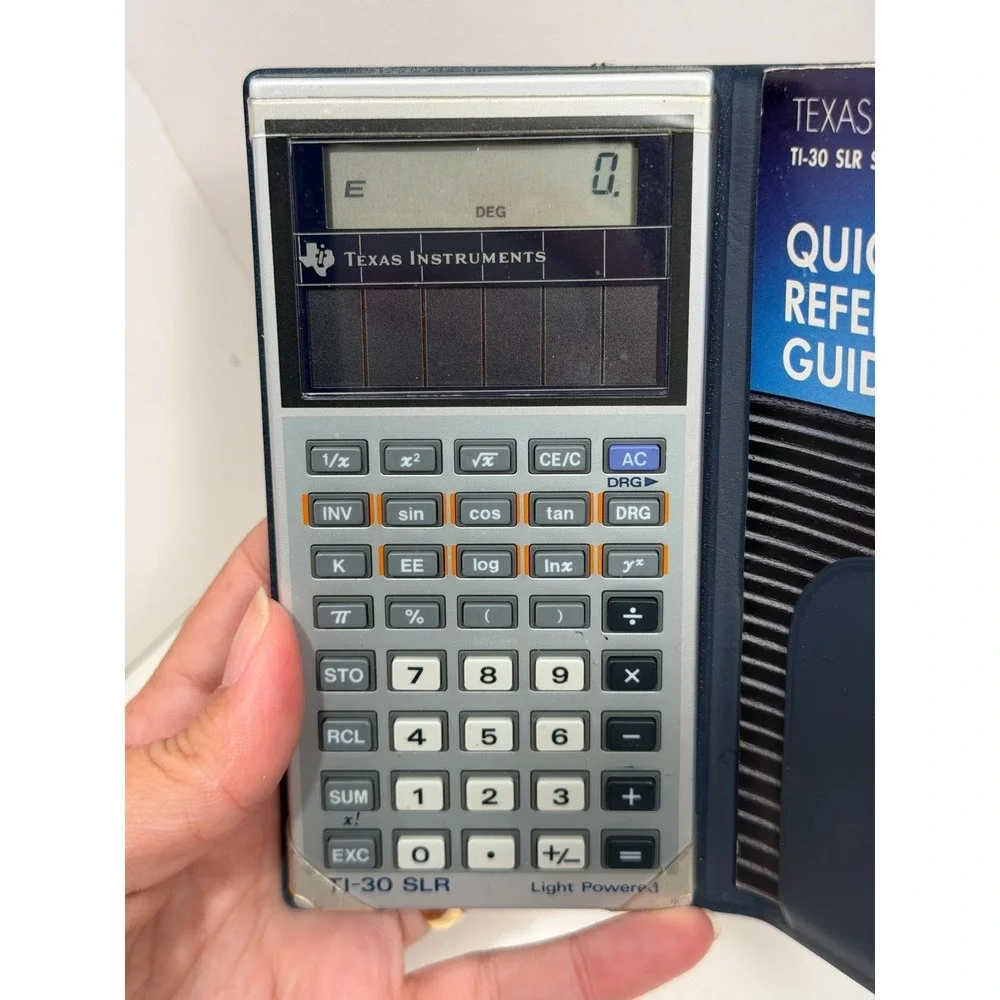 Texas Instruments TI-30 SLR Scientific Calculator Vintage Solar Powered Case